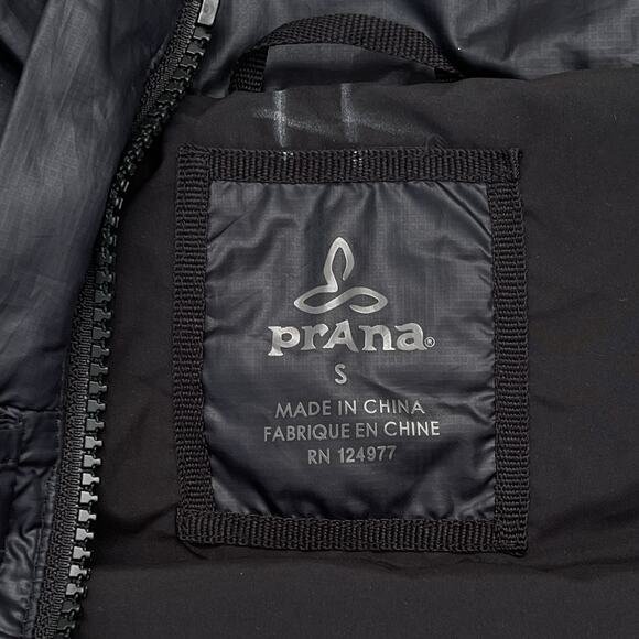 Prana Women’s Black Quilted Down Puffer Vest, Ladies Small - Picture 3 of 6